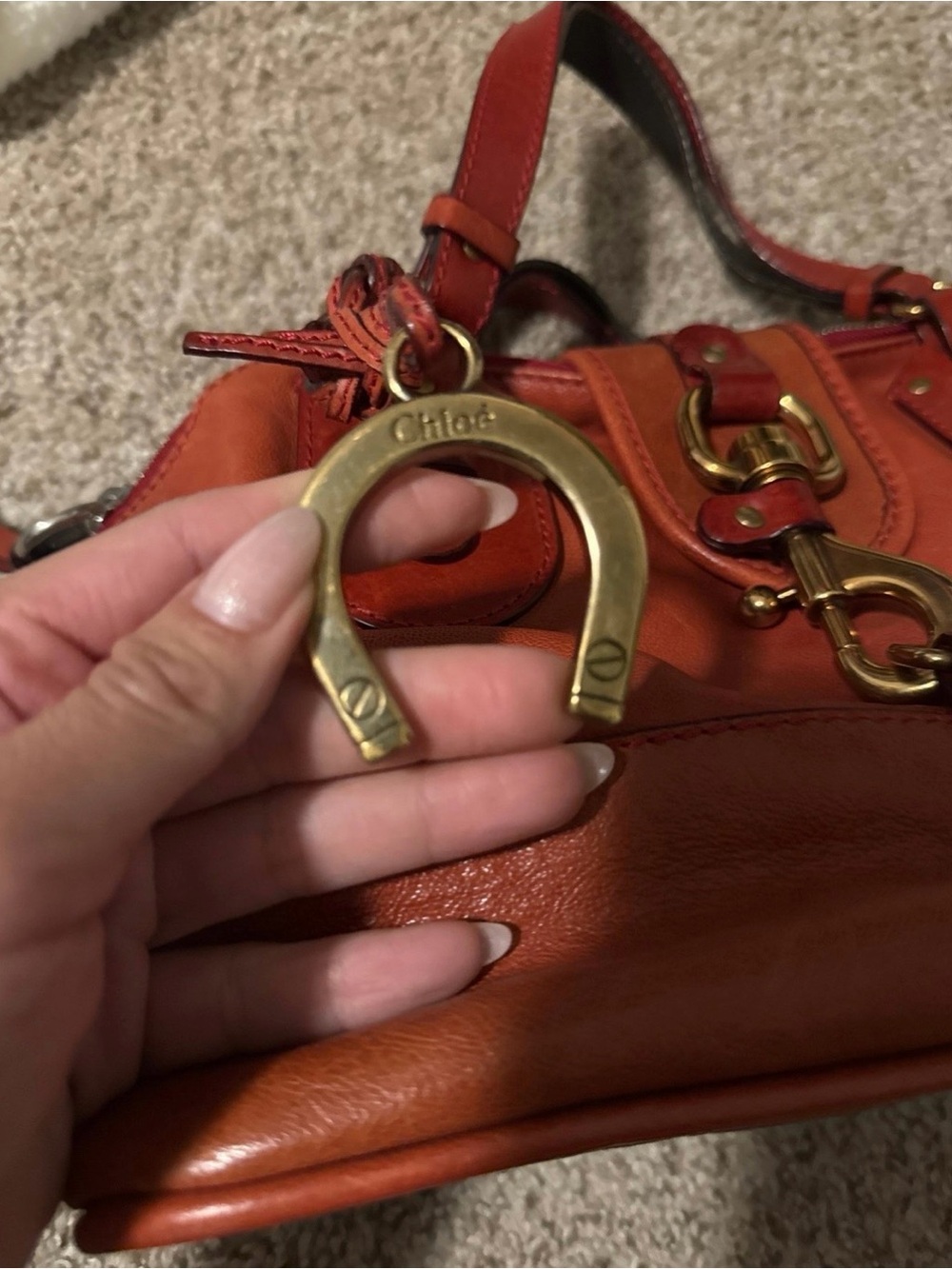 Vintage Chloe Kerala Shoulder Bag in Burnt Orange - Picture 2 of 9